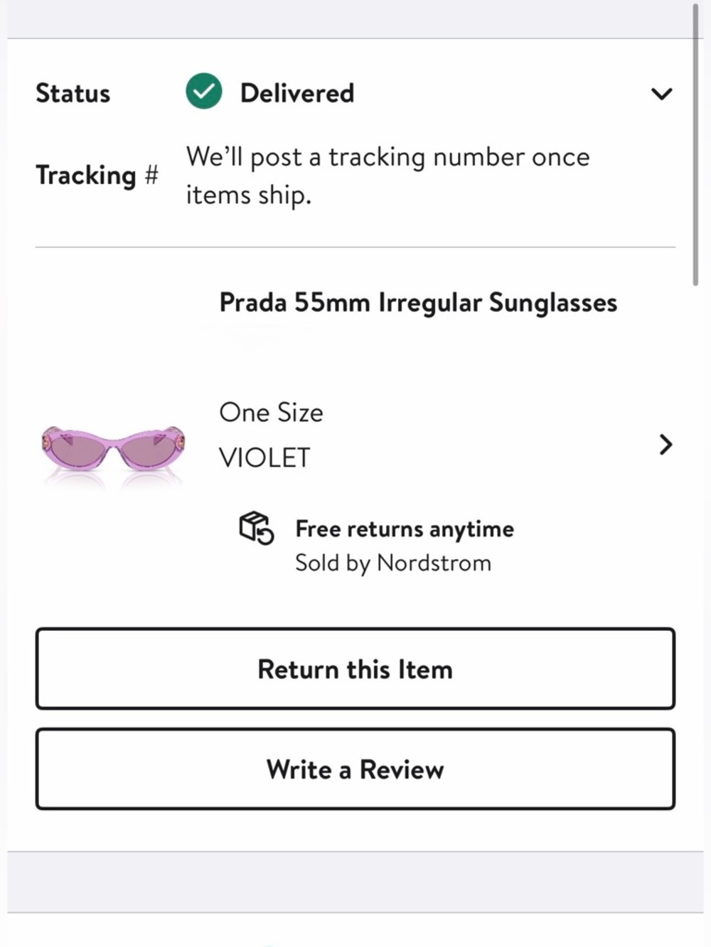 Prada Purple Transparent Sunglasses - Picture 4 of 4